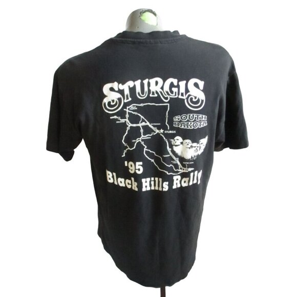 Vintage Men's T-shirt Large Single Stitch Looney Toons 1997 Sturgis Biker Rally - Picture 14 of 14